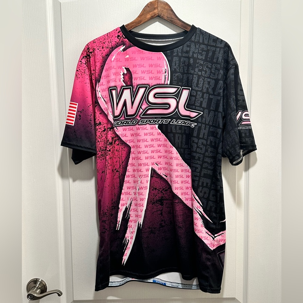 World Sports League Crew Neck Cancer Survivor Jersey - Size Large